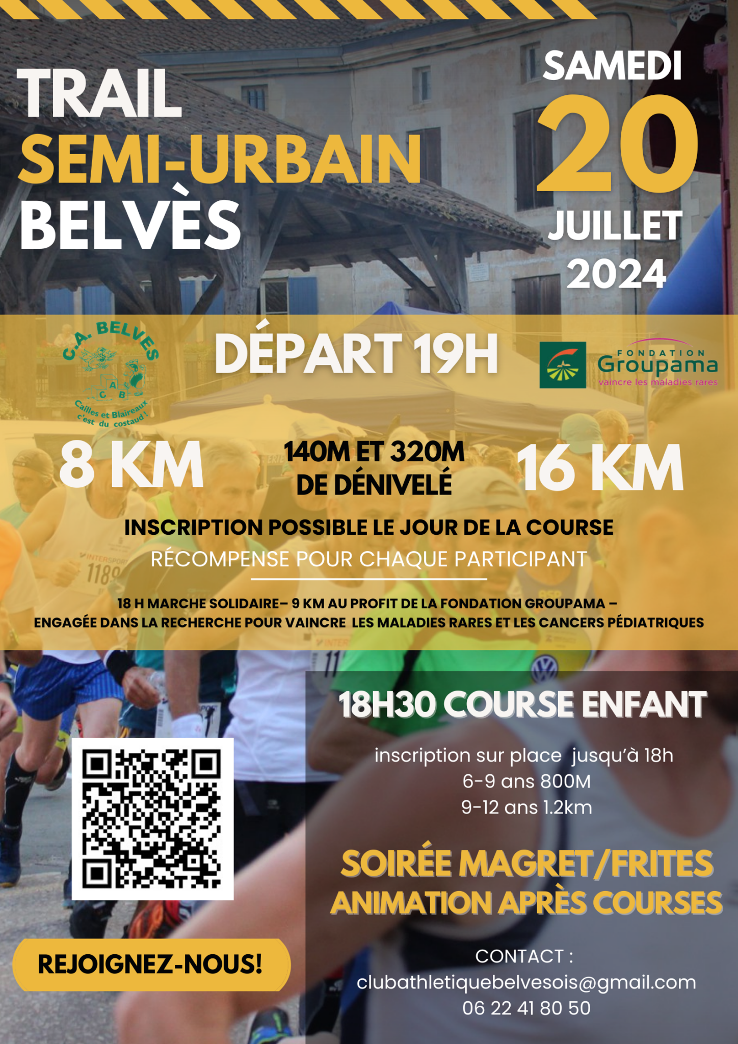 16 Km 320m D Trail Semi Urbain De Belvès 2024 Olivier Poujade Ok Time 